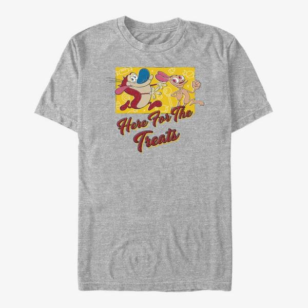 Tričko Merch Paramount The Ren & Stimpy Show - Here For Candy Unisex T-Shirt Heather Grey L