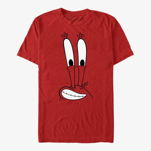 Queens Paramount SpongeBob SquarePants - Mr Krabs Big Face Unisex T-Shirt Red