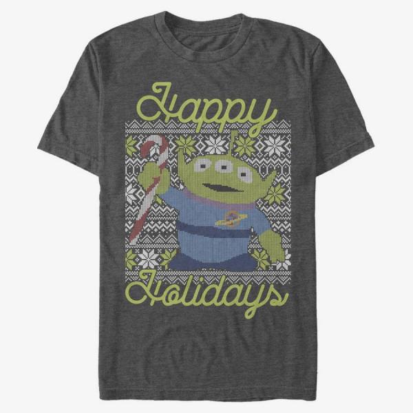 Queens Pixar Toy Story 1-3 - Alien Christmas Unisex T-Shirt Dark Heather Grey