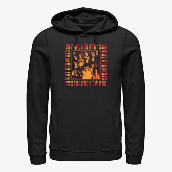 Mikina Merch Netflix Stranger Things - Stranger Text Square Unisex Hoodie Black S
