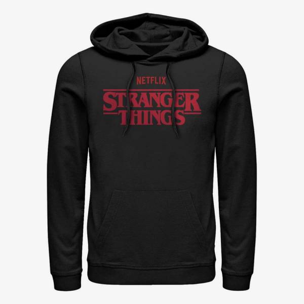 Mikina Merch Netflix Stranger Things - Netflix Stranger Logo Unisex Hoodie Black XL