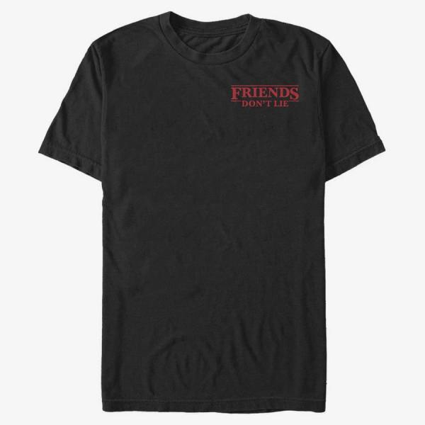 Tričko Merch Netflix Stranger Things - Friends Pocket Unisex T-Shirt Black XL