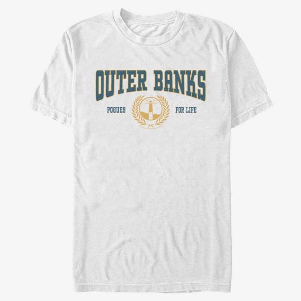 Tričko Merch Netflix Outer Banks - Collegiate Unisex T-Shirt White S