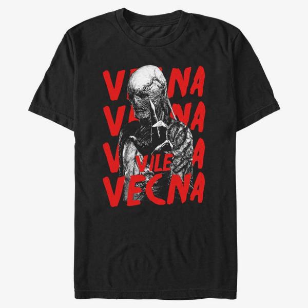 Tričko Merch Netflix Stranger Things - Vecna Horror Poster Unisex T-Shirt Black S