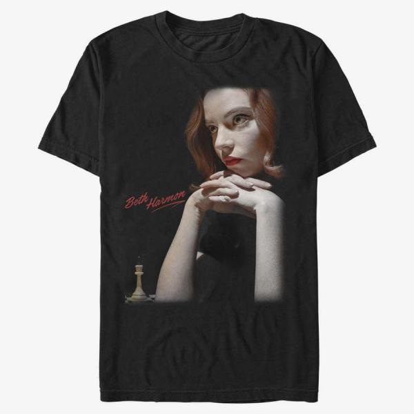 Tričko Merch Netflix The Queen's Gambit - Beth Unisex T-Shirt Black XL