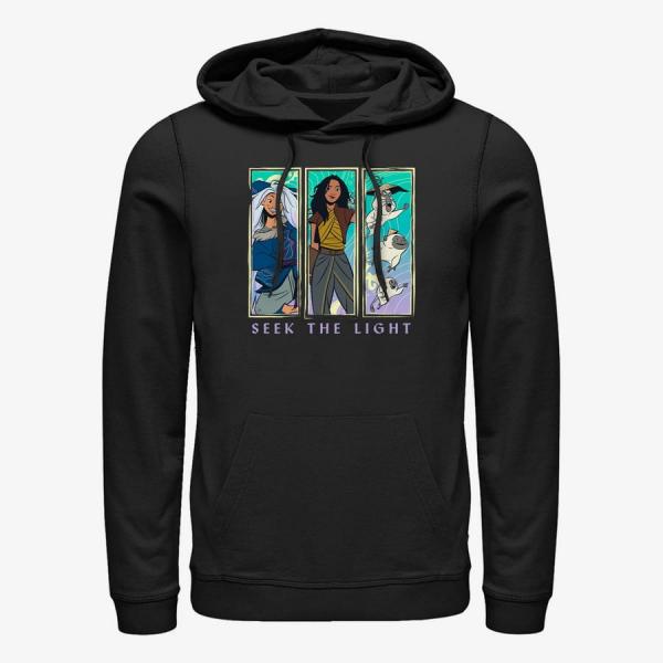 Queens Pixar Raya the Last Dragon - Panel Boxes Unisex Hoodie Black