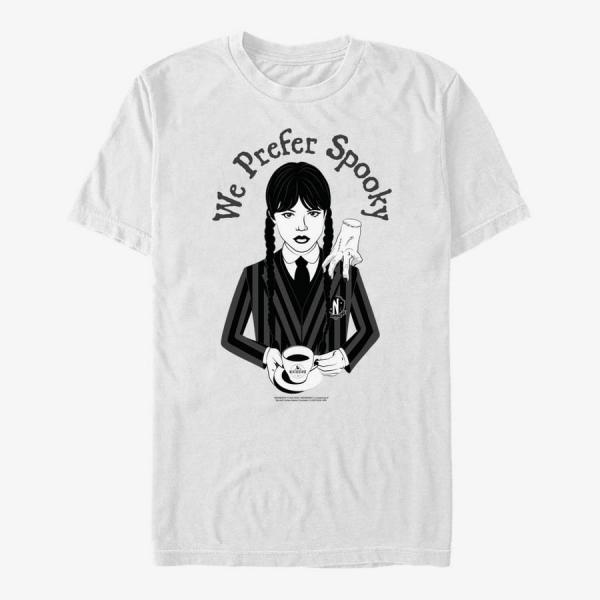 Queens MGM Wednesday - We Prefer Spooky Unisex T-Shirt White