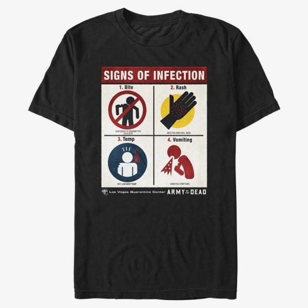 Tričko Merch Netflix Army Of The Dead - Four Rules Unisex T-Shirt Black L