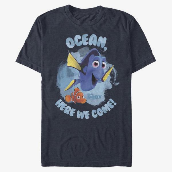 Tričko Merch Pixar Finding Dory - Here We Come Unisex T-Shirt Navy Blue S