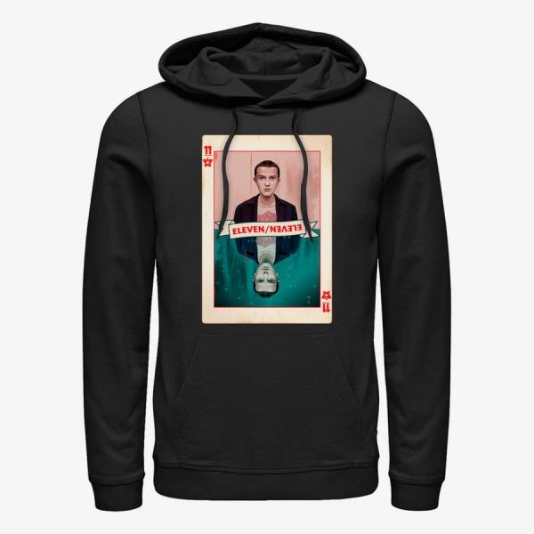 Mikina Merch Netflix Stranger Things - Eleven Card Unisex Hoodie Black M