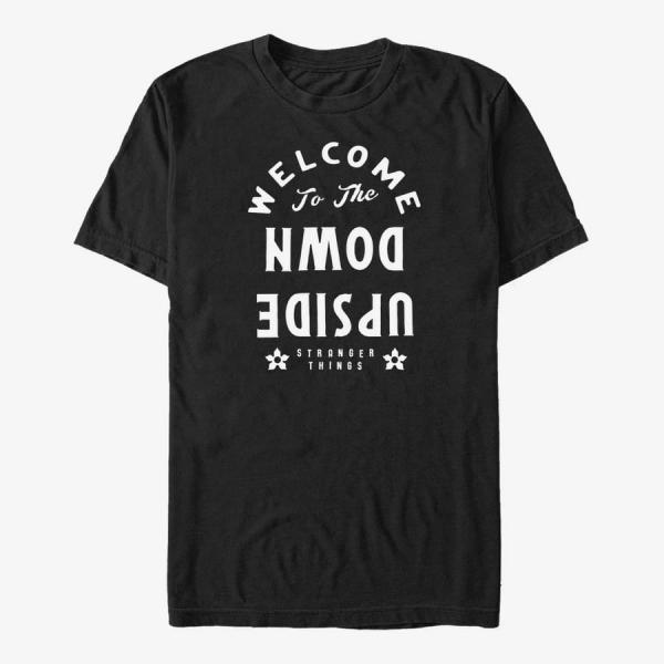 Tričko Merch Netflix Stranger Things - Welcome to the Upside Down Unisex T-Shirt Black S