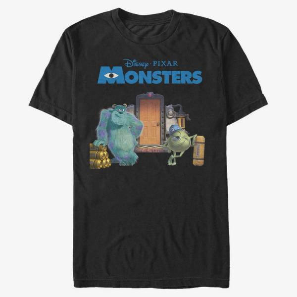 Tričko Merch Pixar Monster's Inc. - Door Scene Unisex T-Shirt Black XL