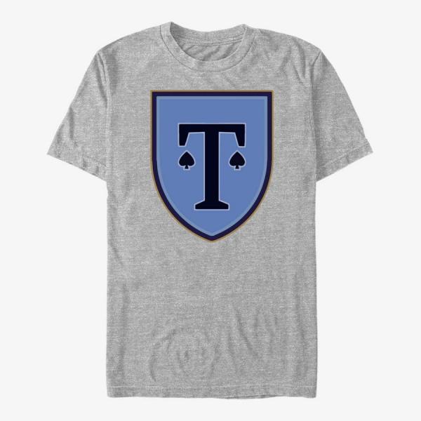 Queens Netflix Heartstopper - Truham Spade Crest Unisex T-Shirt Heather Grey