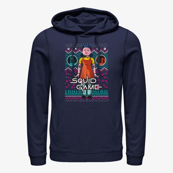 Mikina Merch Netflix Squid Game - Red Light Green Unisex Hoodie Navy Blue M