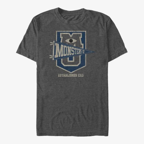 Tričko Merch Pixar Monster's Inc. - Monsters Pendant Unisex T-Shirt Dark Heather Grey S