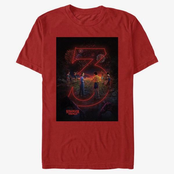 Tričko Merch Netflix Stranger Things - Season Three Unisex T-Shirt Red XXXL