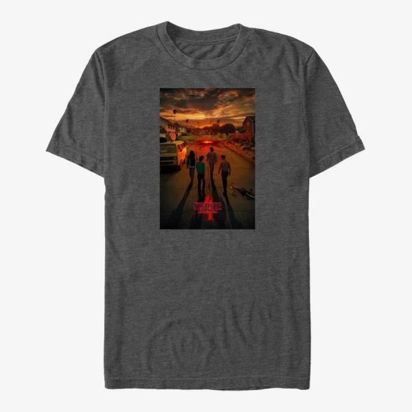 Queens Netflix Stranger Things - California Poster Unisex T-Shirt Dark Heather Grey