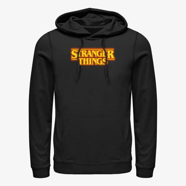 Mikina Merch Netflix Stranger Things - LOGO PUMPKIN Unisex Hoodie Black S