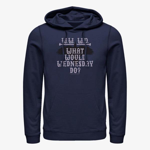 Mikina Merch MGM Wednesday - What Wednesday Do Unisex Hoodie Navy Blue M
