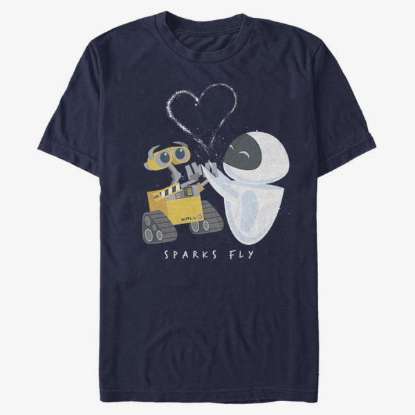Tričko Merch Pixar Wall-E - Sparks Fly Unisex T-Shirt Navy Blue S