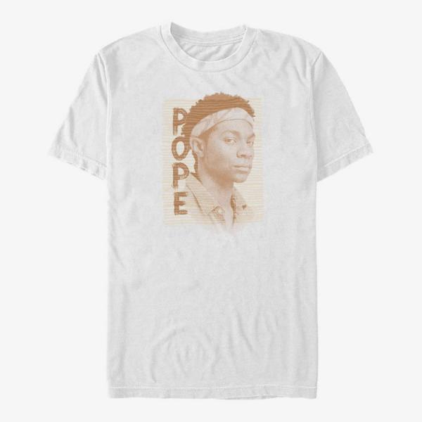 Tričko Merch Netflix Outer Banks - Pope Portrait Unisex T-Shirt White XXL