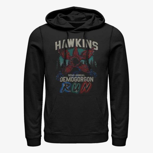 Queens Netflix Stranger Things - Hawkins Runner Unisex Hoodie Black