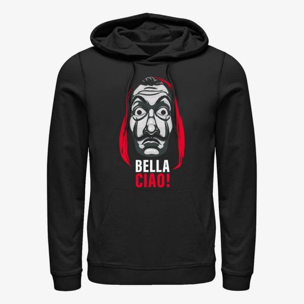 Queens Netflix Money Heist - Bella Ciao Mask Unisex Hoodie Black