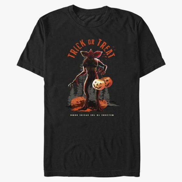 Tričko Merch Netflix Stranger Things - Trick Or Treating Demo Unisex T-Shirt Black XXXL