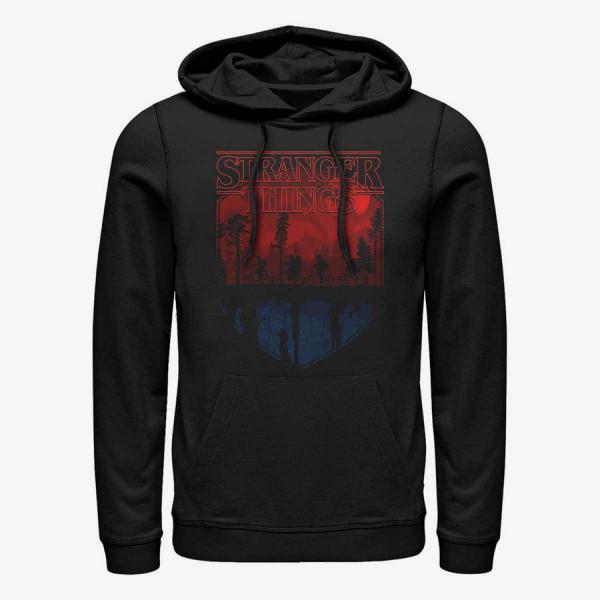 Mikina Merch Netflix Stranger Things - Flay Trail Unisex Hoodie Black XXXL
