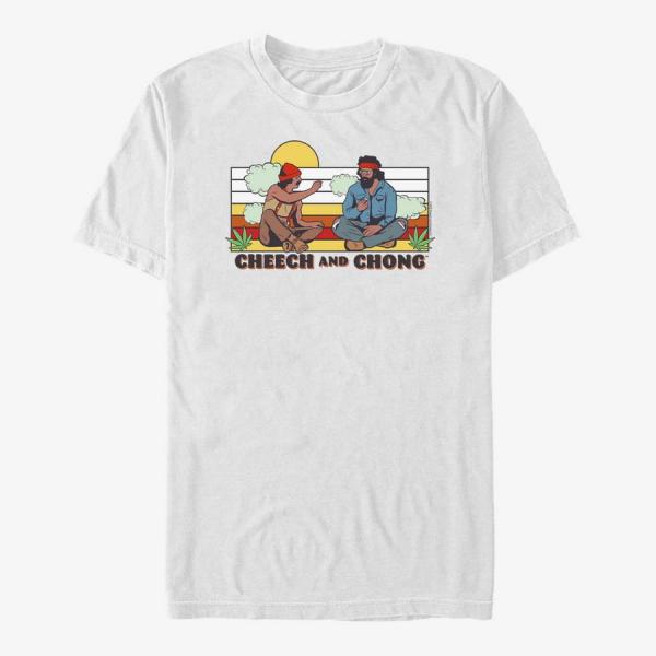 Tričko Merch Paramount Cheech and Chong - Sunset Buds Unisex T-Shirt White M
