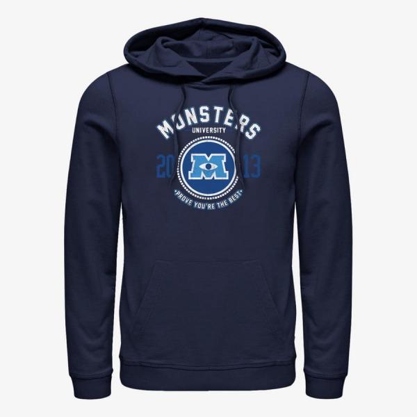 Mikina Merch Pixar Monster's Inc. - Badge Unisex Hoodie Navy Blue M