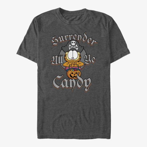 Tričko Merch Paramount Garfield - Pirate Garfield Unisex T-Shirt Dark Heather Grey M