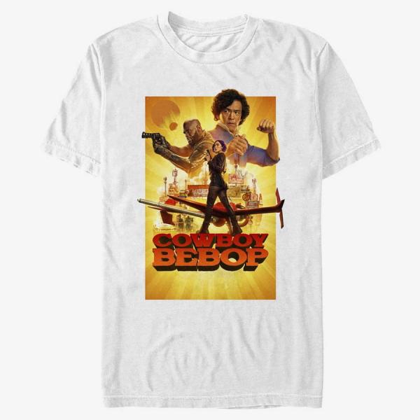 Tričko Merch Netflix Cowboy Bebop - Bebop Poster Unisex T-Shirt White L