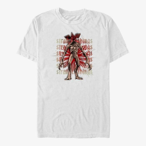 Tričko Merch Netflix Stranger Things - Demogorgon Focus Unisex T-Shirt White S