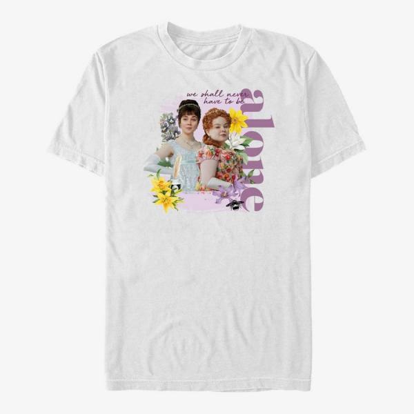 Queens Netflix Bridgerton - Never Be Alone Unisex T-Shirt White