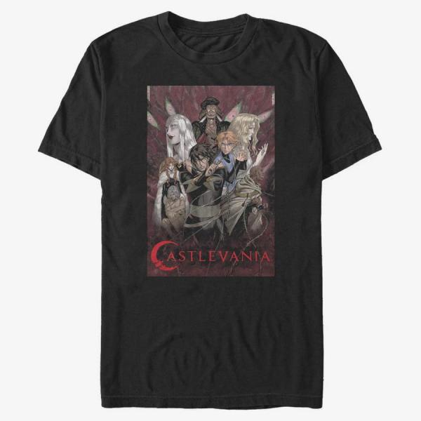 Tričko Merch Netflix Castlevania - Vertical 1 Unisex T-Shirt Black L