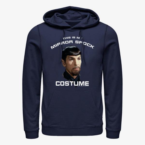 Mikina Merch Paramount Star Trek - This Is My Mirror Spock Costume Unisex Hoodie Navy Blue L