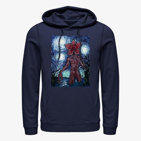 Queens Netflix Stranger Things - Starry Demogorgon Unisex Hoodie Navy Blue