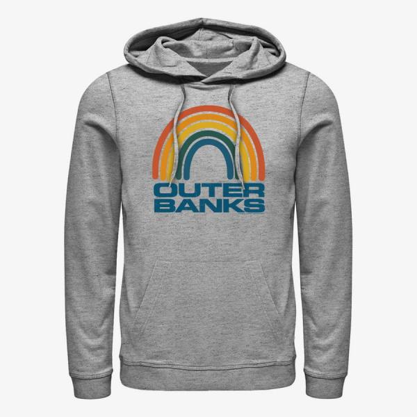 Queens Netflix Outer Banks - OBX Rainbow Unisex Hoodie Heather Grey