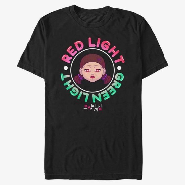 Tričko Merch Netflix Squid Game - RedGreen Stamp Unisex T-Shirt Black L
