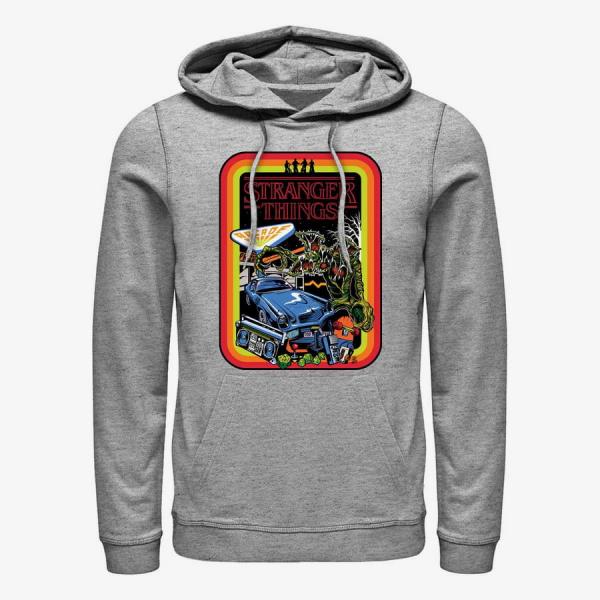 Mikina Merch Netflix Stranger Things - Retro Mash Unisex Hoodie Heather Grey XXXL