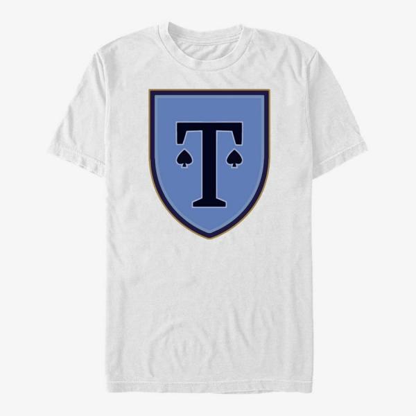 Queens Netflix Heartstopper - Truham Spade Crest Unisex T-Shirt White