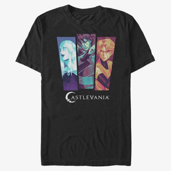 Tričko Merch Netflix Castlevania - Panel Pop Unisex T-Shirt Black M