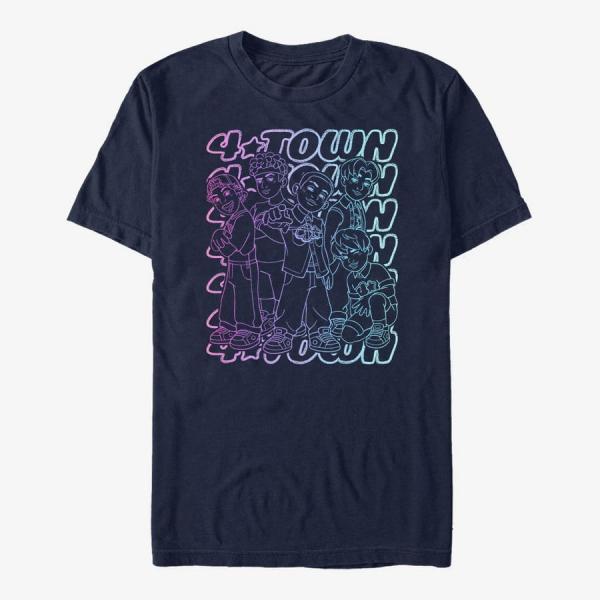 Queens Pixar Turning Red - Pastel 4 Town Unisex T-Shirt Navy Blue