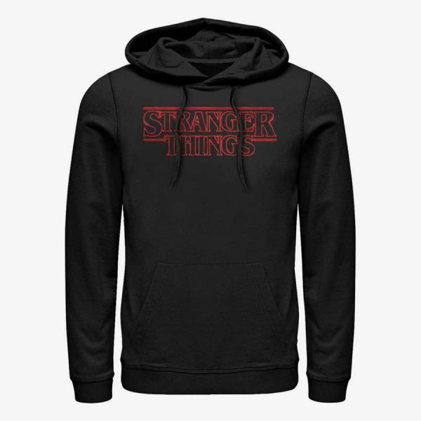 Mikina Merch Netflix Stranger Things - Stranger Neon Logo Unisex Hoodie Black S