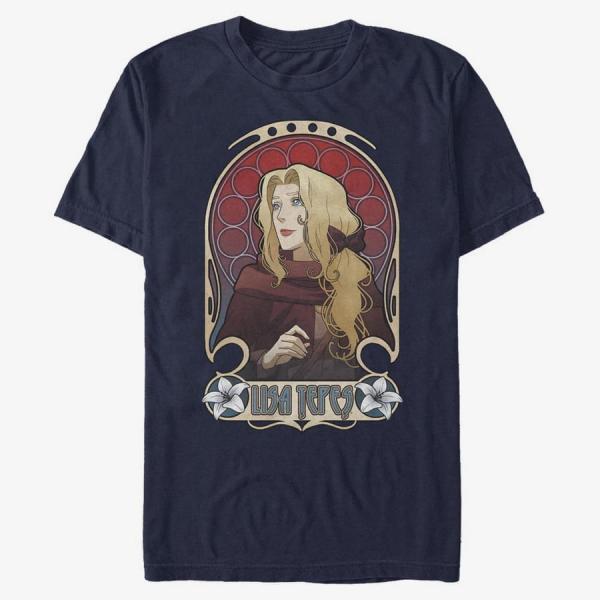 Tričko Merch Netflix Castlevania - Lisa Nouveau Unisex T-Shirt Navy Blue XXL