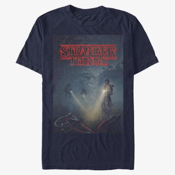 Queens Netflix Stranger Things - Will Missing Bike Poster Unisex T-Shirt Navy Blue