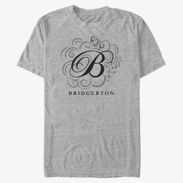 Tričko Merch Netflix Bridgerton - Bridgerton B Unisex T-Shirt Heather Grey XXL