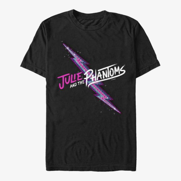 Tričko Merch Netflix Julie And The Phantoms - Lightning Bolt Unisex T-Shirt Black XXXL