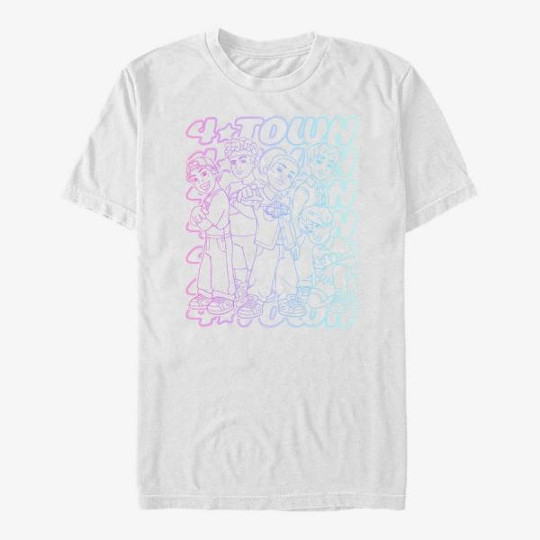 Tričko Merch Pixar Turning Red - Pastel 4 Town Unisex T-Shirt White L